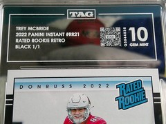 *1/1* Trey McBride 2022 Panini Instant Rated Rookie Retro Black TAG 10 Donruss