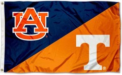 Auburn Tigers Vs Tennessee Volunteers House Divided Logo Rivalry Flag 3×5