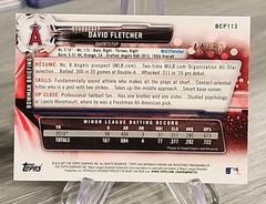 David Fletcher 2017 Bowman Chrome Mini Gold Refractor /50 #BCP113 Angels