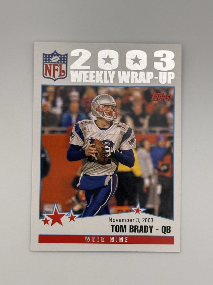 2004 Topps Tom Brady #298 Weekly Wrap-Up New England Patriots HOF