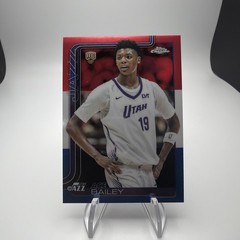 Topps 2025-26 Chrome Ace Bailey Utah Jazz Rookie Red White & Blue #255