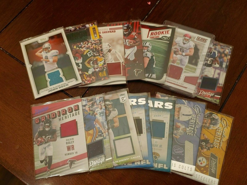 NFL Patch/Jersey/Memorabilia Cards. You Pick The Card. Random Years & Players