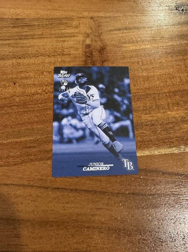 Junior Caminero 2024 Topps Demand Black White Blue Variation /49 Rookie RC NRMT+