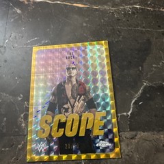 The Rock 2026 Topps Chrome WWE – Scope Gold Refractor 20/50 Final Boss #SCO-36