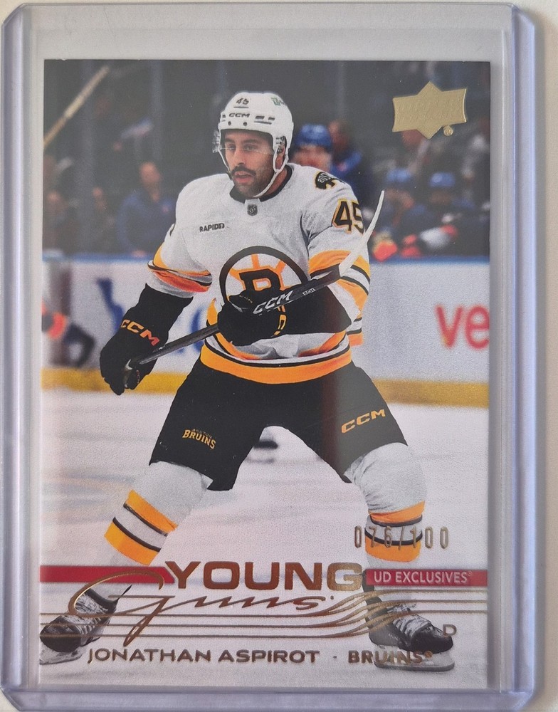 Jonathan Aspirot 2025-26 UD Extended Young Guns Exclusives Boston #723 SP /100