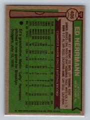 1976 Topps #406 Ed Herrmann New York Yankees
