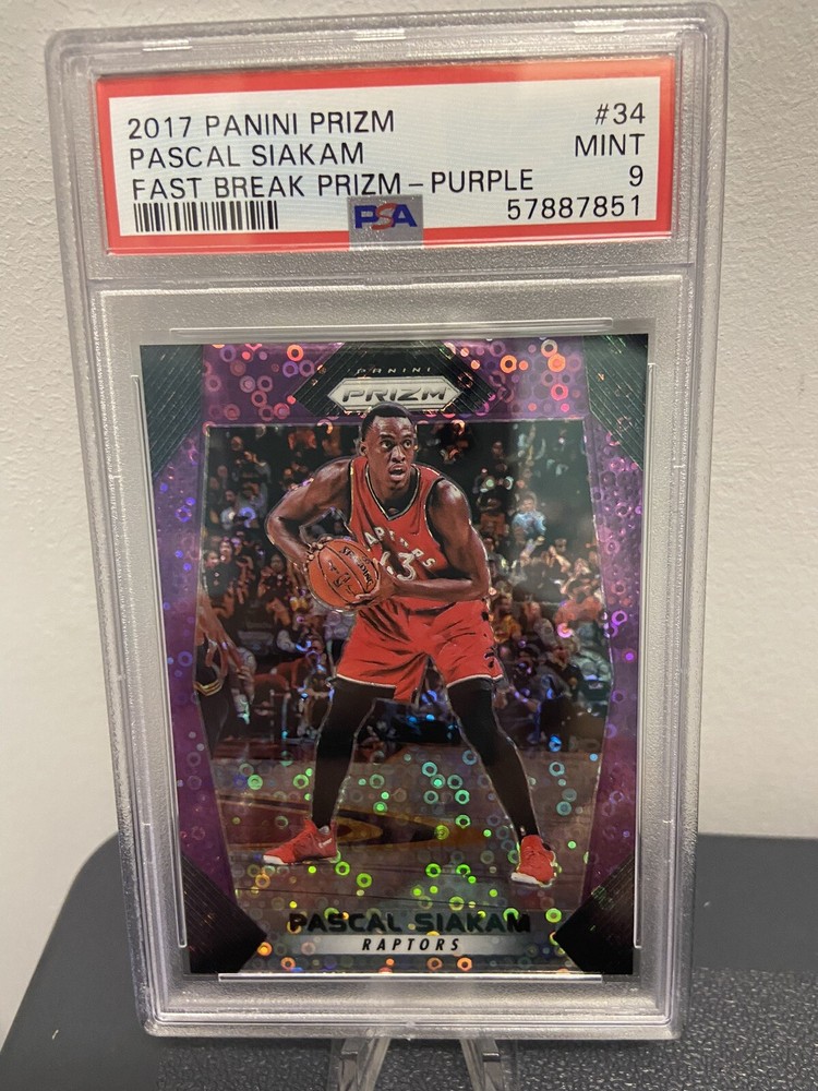 2017-18 Prizm Fast Break Purple Prizms /75 Pascal Siakam #34 PSA 9 MINT Pop 1!