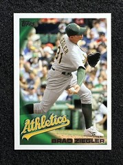 BRAD ZIEGLER #US-113 2010 Topps Update Series QTY Oakland Athletics