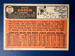 1966 Topps Dick Green Oakland Athletics #545 EX