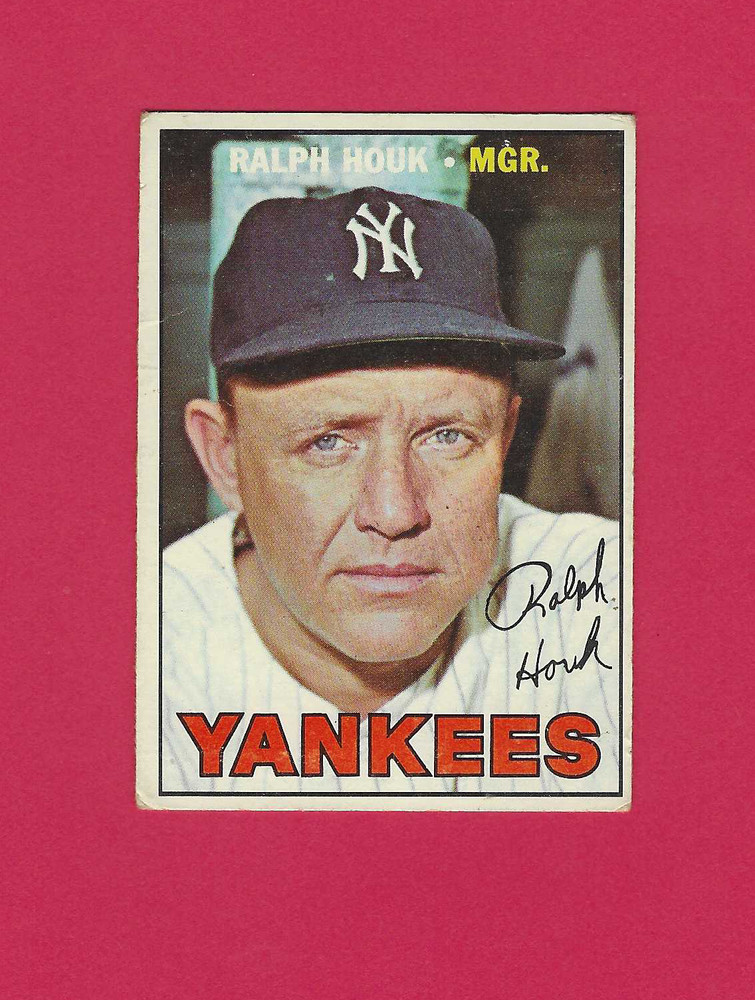 1967 Topps Yankees Ralph Houk #468 Sixth Series Baseball Card, VG-EX.