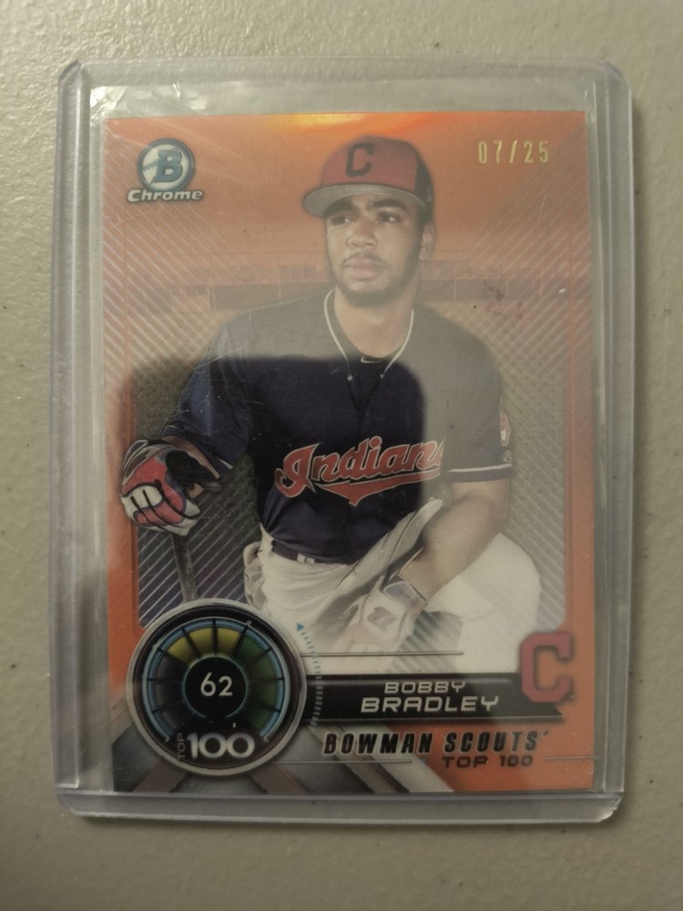 2018 Bowman – Bowman Scouts&rsquo; Top 100 Bobby Bradley #BTP-62 Orange Refractor /25