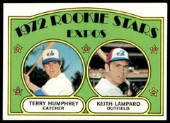 1972 Topps #489 Expos 1972 Rookie Stars Terry Humphrey / Keith Lampard