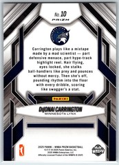 2025 Prizm Dijonai Carrington 10 Fearless Prizms Green Minnesota Lynx