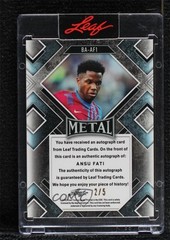 2022 Leaf Metal Red White & Blue Crystals 2/5 Ansu Fati #BA-AF1 Auto 14mf