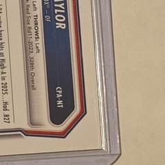 2026 Bowman Chrome X-Fractor 1st Auto #CPA-NT Nelly Taylor Red Sox Auto /150