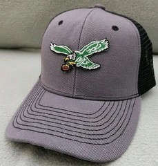 Philadelphia Eagles Hat Dark Gray & Black Mesh Snapback Cap Adjustable Hat