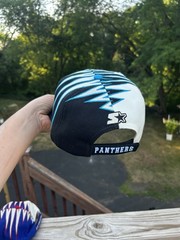 Starter Carolina Panthers NFL Football Snapback Hat Cap Black White Blue
