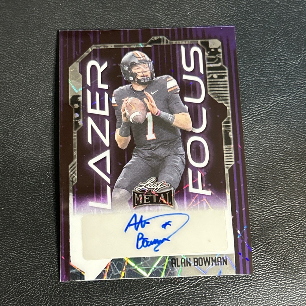 2024 Leaf Collective Alan Bowman Lazer Focus Auto 8/8 Oklahoma St