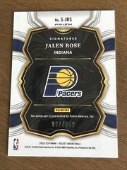 2022-23 Panini Select – Signatures Jalen Rose #S-JRS /249 (AU)
