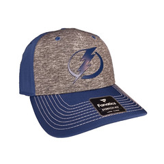 Fanatics Tampa Bay Lightning Hat Cap Mens Fitted L-XL Gray With Blue Brim NHL
