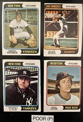 1974 Topps Baseball Cards 1-160 (P-NM) – You Pick – Complete Your Set