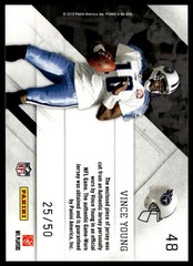 2010 Prestige Vince Young Prestigious Pros Materials Gold #/50 Titans