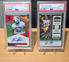 PSA Slabs 2-Card Lot Burns #49/99 2019 Donruss Elite RC Auto Red RA-BB Heyward