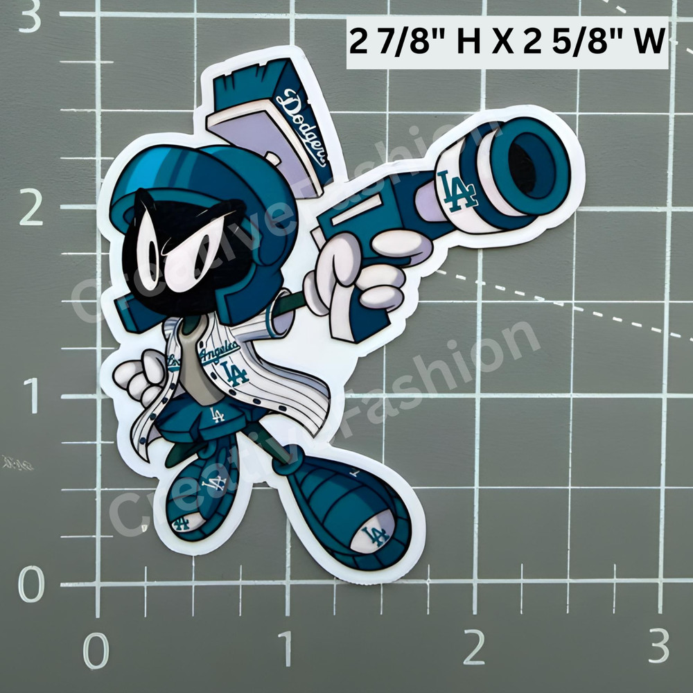 NEW Los Angeles Dodgers LA Dodgers Baseball Marvin The Martian Sticker #156