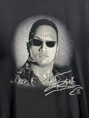 VTG Y2K WWF DWAYNE THE ROCK JOHNSON PORTRAIT TSHIRT WRESTLING L WWF WWE 2000