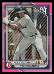 Roderick Arias 51/175 Pink 2024 Bowman BP-100 New York Yankees
