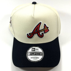 New Era Atlanta Braves Exclusive Cream 9FORTY A-Frame Snapback Hat Cap