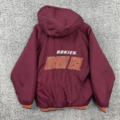 Vintage Virginia Tech Hokies Logo 7 Jacket Adult XL Puffer 90s Korea