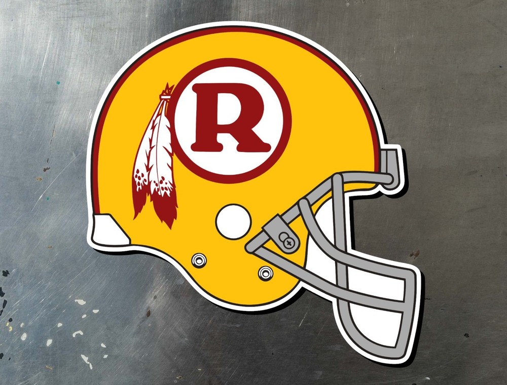 Washington Redskins Throwback All Weather UV Safe Glossy Vinyl Decal / Sticker