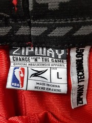 Mens Large Zipway Los Angeles Clippers Embroidered Red Basketball Shorts Baggy