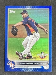 2022 Topps Opening Day – Justin Verlander #103 Opening Day Blue Foil