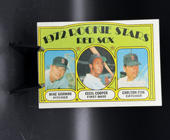 Topps 1972 Carlton Fisk Cecil Cooper Mike Garman Rookie Stars #79 Red Sox