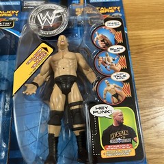 WWF/WWE Jakks Wrestling Figure Back Talkin’ Slammers HHH/SCSA/Rock MITB