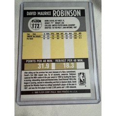 1990 Fleer David Robinson 172 San Antonio Spurs Basketball Card NBA Center