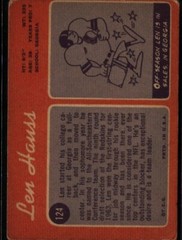 1970 Topps Len Hauss #124 Washington Redskins