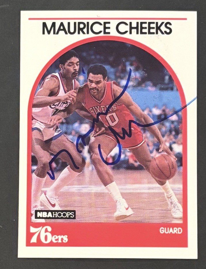 1989 Hoops Maurice Cheeks #65 Auto Autographed Card