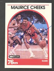 1989 Hoops Maurice Cheeks #65 Auto Autographed Card