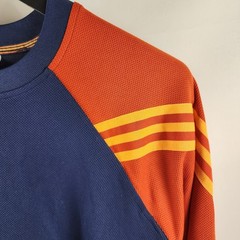adidas Vintage Spain National Team Training Mens Top L Navy Red Jersey 3 Stripes