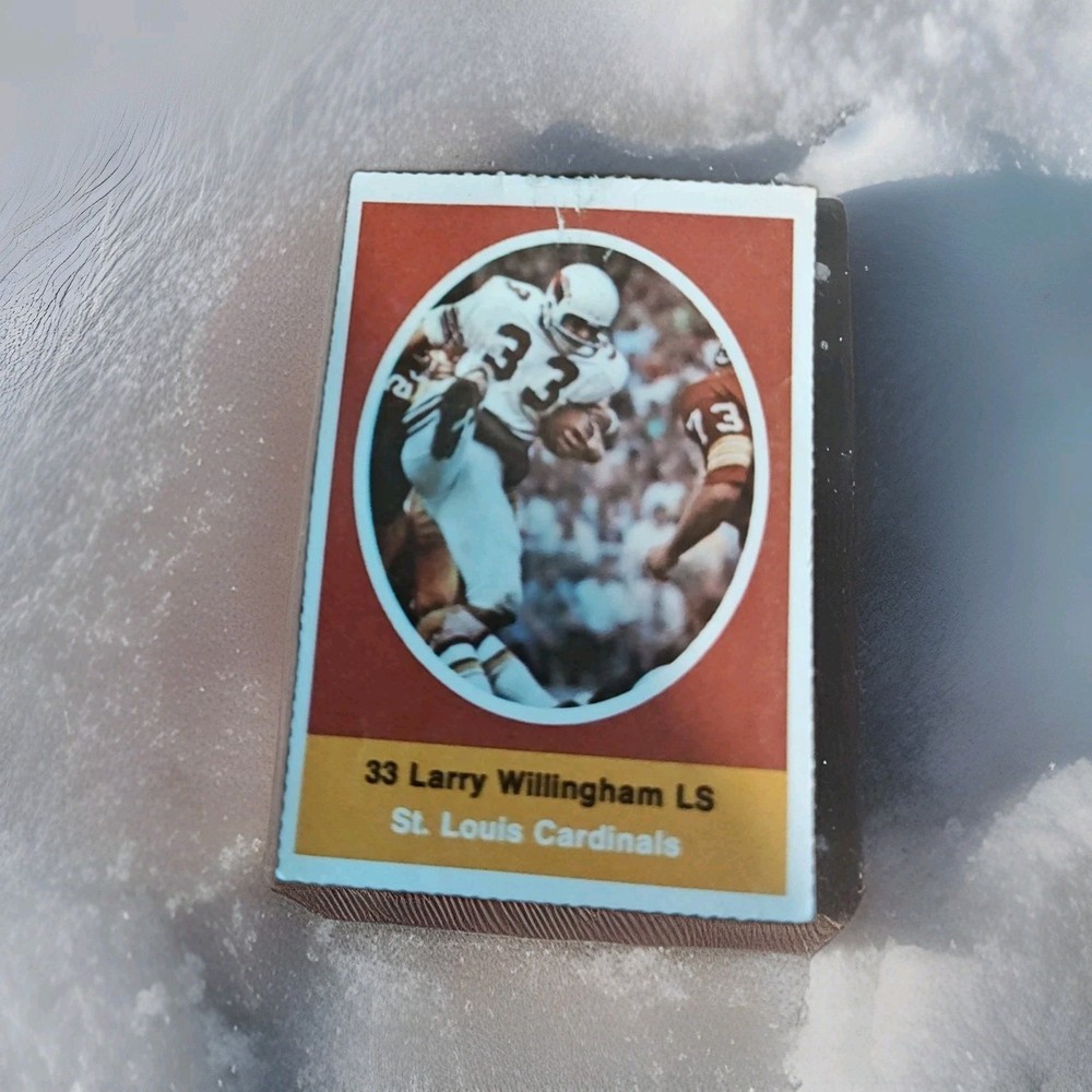 1972 Sunoco NFL Action Player Stamps St Louis Cardinals S Larry Willingham #33