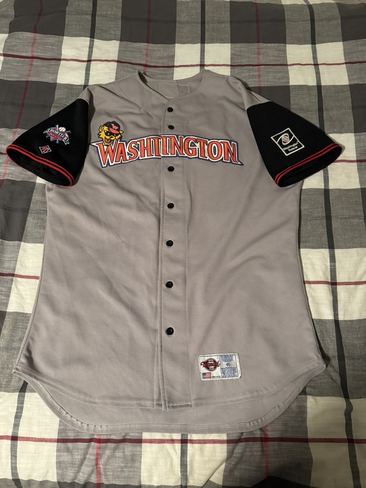 Washington Wild Things #13 Baseball Jersey Gray Grey Size 46 Frontier League