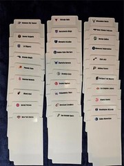 30 x Tall Sports Card Team Dividers with 30 NBA Teams Logos