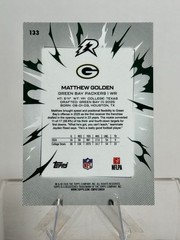 Matthew Golden 2025 Topps Resurgence Black White Wave Refractor /399 Packers RC