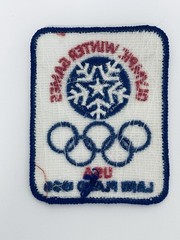 Vintage Lake Placid 1980 Winter Olympics USA Snowflake Patch Red White & Blue