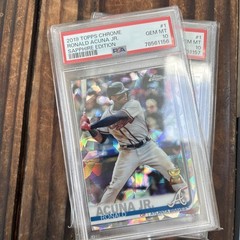 2019 Topps Chrome Sapphire Ronald Acuna Jr PSA 10 Rookie Cup Atlanta Braves