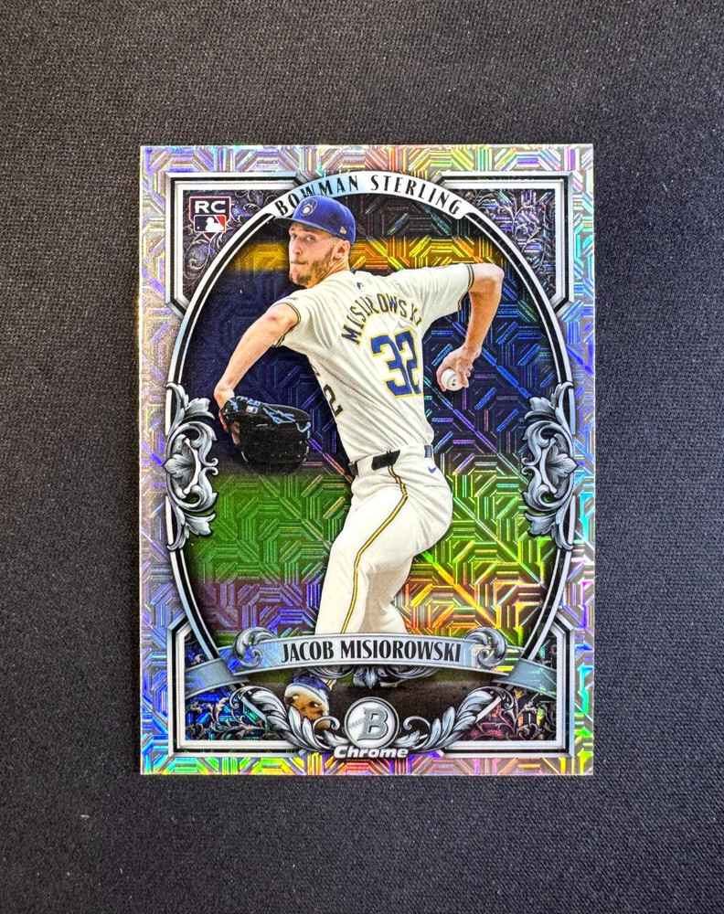 2026 Bowman Chrome Sterling Jacob Misiorowski RC Mojo Refractor #BST-13 Brewers