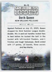 2025-26 Bowman #GL-13 Derik Queen Greatness Loading